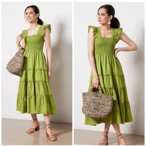 opt green dress O.P.T Radeate Midi Dress, Green / 2 main image 1